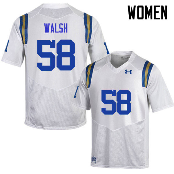 Women #58 Koby Walsh UCLA Bruins Under Armour College Football Jerseys Sale-White